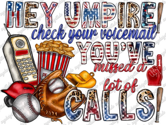 Hey Umpire Baseball Clipart PNG - Game Day Digital Download