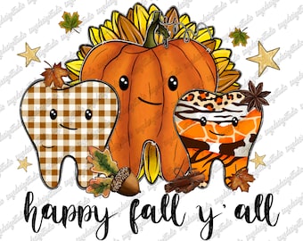 Happy Fall Pumpkin Teeth PNG: Leopard Western Sublimation Design (Digital Download)