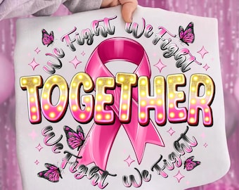 Breast Cancer Awareness Pink Ribbon Design (PNG Digital Download)