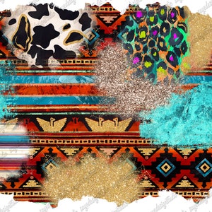 Aztec Glitter Png, Glitter, Watercolor, Leopard, Leopard Design, Aztec Glitter Pattern, Background, Sublimation Design, Digital Download