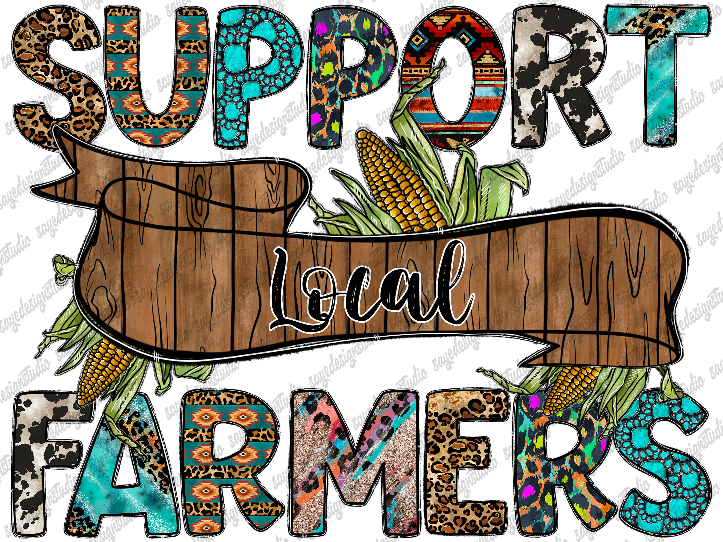 Support Local Farmers PNG: Western Farm Design (digital Download) - Etsy