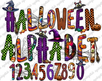Halloween Alphabet Png File, Halloween Png, Alphabet Png, ABC, Spooky Png, Boo, Halloween Font, Font Png,Digital Download,Sublimation Design
