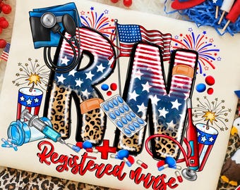 4th of July RN Design, Labor Delivery Nurse Coquette PNG (Digital Download)