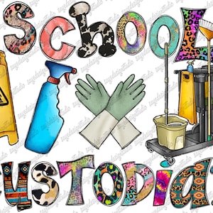 School Custodian Png, Pencil Png, Teacher Png, Custodian png, School Png, Back To School, Digital Download, Sublimation Design