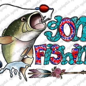 Gone Fishing Png, Western, Fishing Png, Fish Png, Arrow, Fishing Rod, Fishing Design, American Tie Dye,Sublimation Png, Digital Download Png