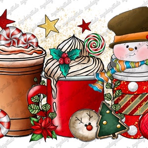 Merry Christmas Y&#39;all Png Sublimation Design, Merry Christmas Png,Coffee Png,hot chocolate,Drink Christmas,Christmas Coffee,Digital Download