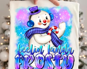 Frosty Snowman PNG, Merry Christmas, Winter Vibes (Digital Download)