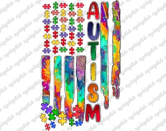 Autism American Flag Png, , Autism Png, Autism Awareness png, Autism Puzzle, Awareness Day, Digital Download, Sublimation Design, Flag png