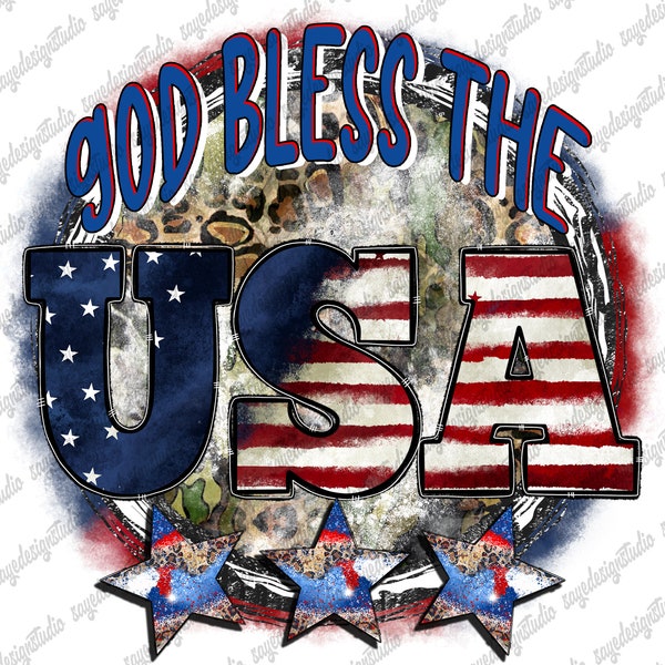 God Bless The USA Png, USA Png, Western, 4th of July, American Flag, Fireworks Png, Freedom Png, Digital Download,Sublimation Design