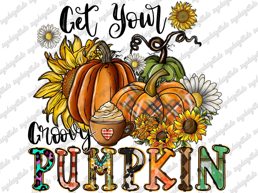 Get Your Groovy Pumpkin Png, Flower Png, Thankful Png, Autumn, Pumpkin ...