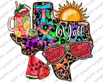 Summer Texas Y'all Design: Watermelon Sunglasses (Digital Download)