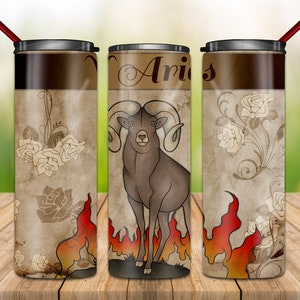 Aries Tumbler Png, Tumbler Png, 20oz Skinny Tumbler, Zodiac Signs, Aries Png, Aries Design, Horoscope Png, Tumbler Sublimation Designs