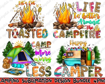 Camping Sublimation Designs Bundle (Digital Download)