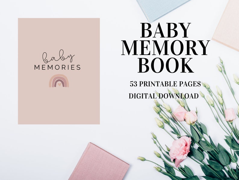 Baby Memory Book Printable Baby Book Template Gift for New - Etsy