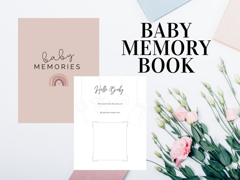 Baby Memory Book Printable Baby Book Template Gift for New Etsy