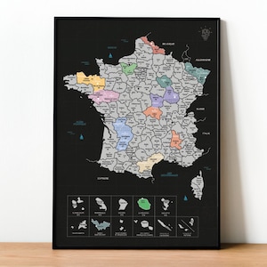 Affiche à gratter - Carte de France