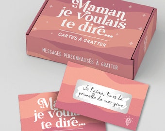 Kit de messages personnalisables à gratter - 50 - Maman je voulais te dire