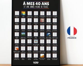 Affiche à gratter - À mes 40 ans