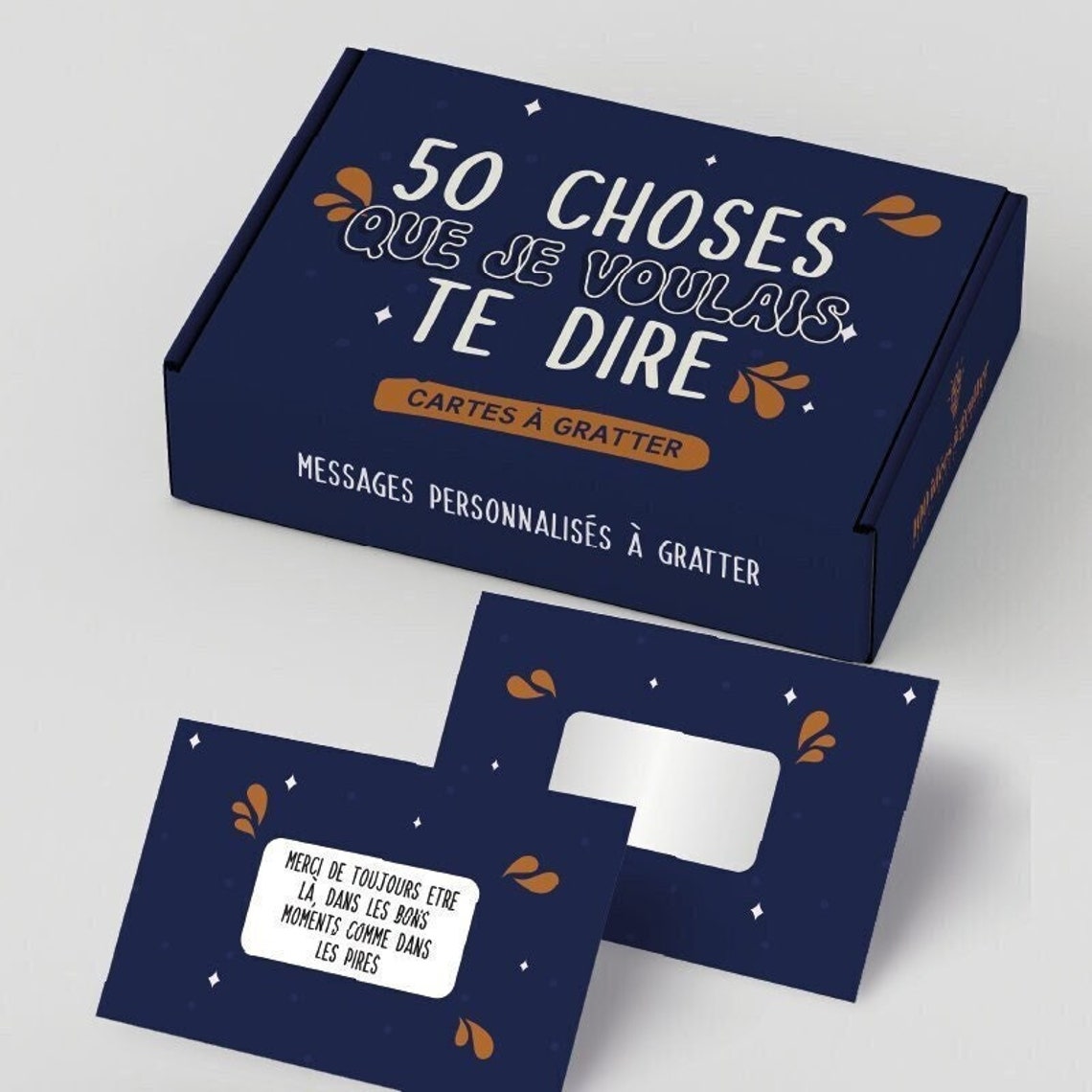 HARMOSPHERE Kit 50 Cartes à Gratter Personnalisables | Golden