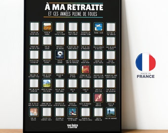 Affiche à gratter - À ma retraite