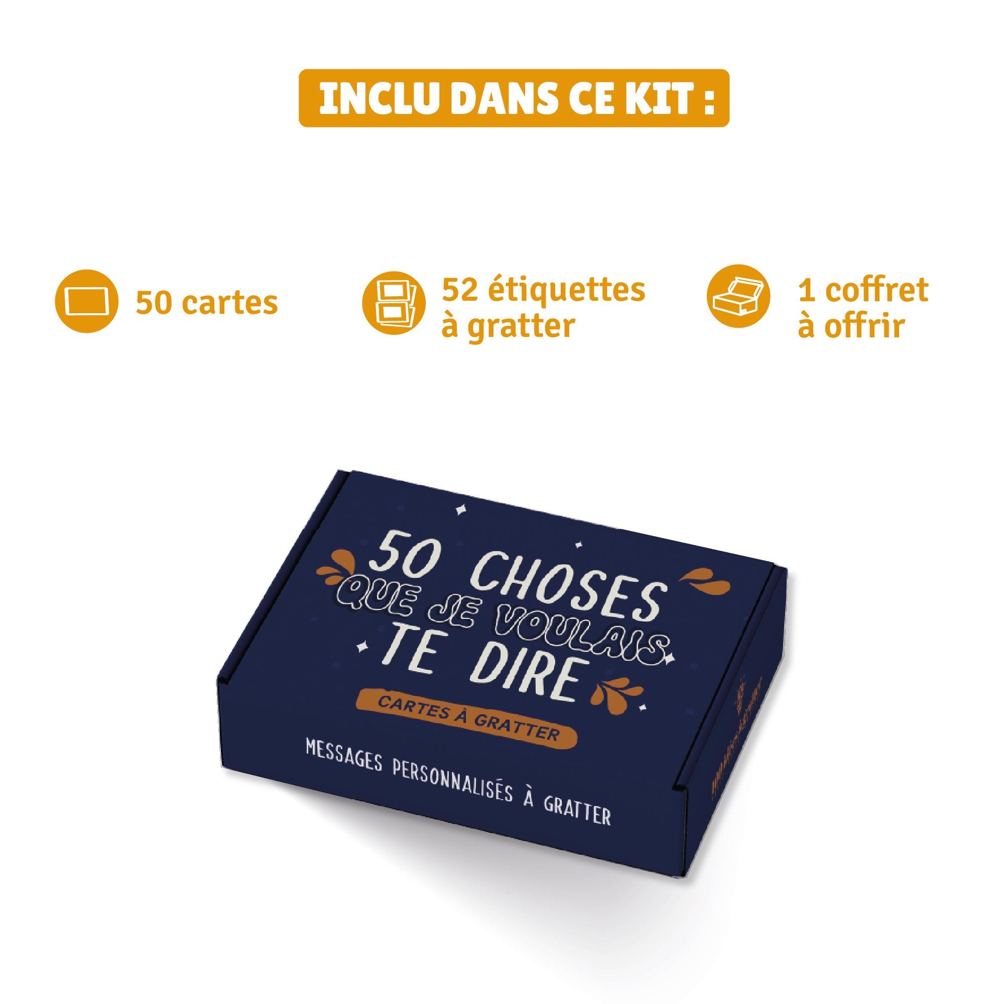 Coffret De Messages - 52 Cartes Personnalisables à Gratter