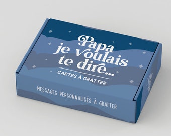 Kit de messages personnalisables à gratter - 50 - Papa, je voulais te dire