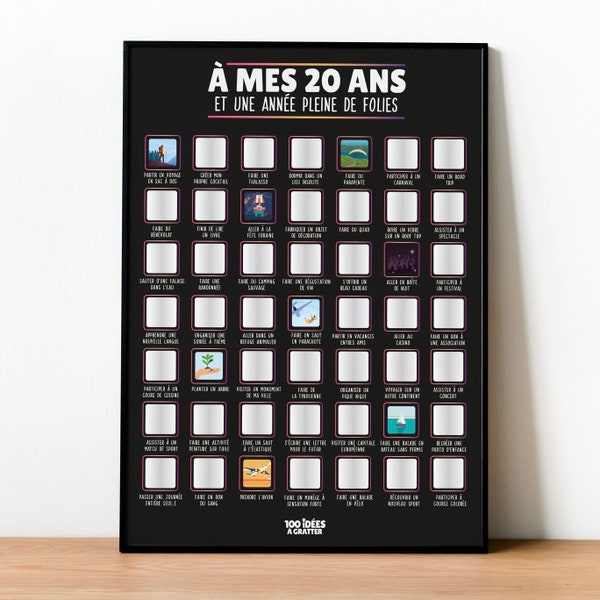 Affiche à gratter - À mes 20 ans