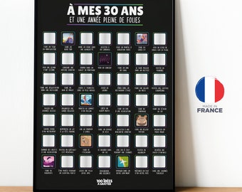 Affiche à gratter - À mes 30 ans