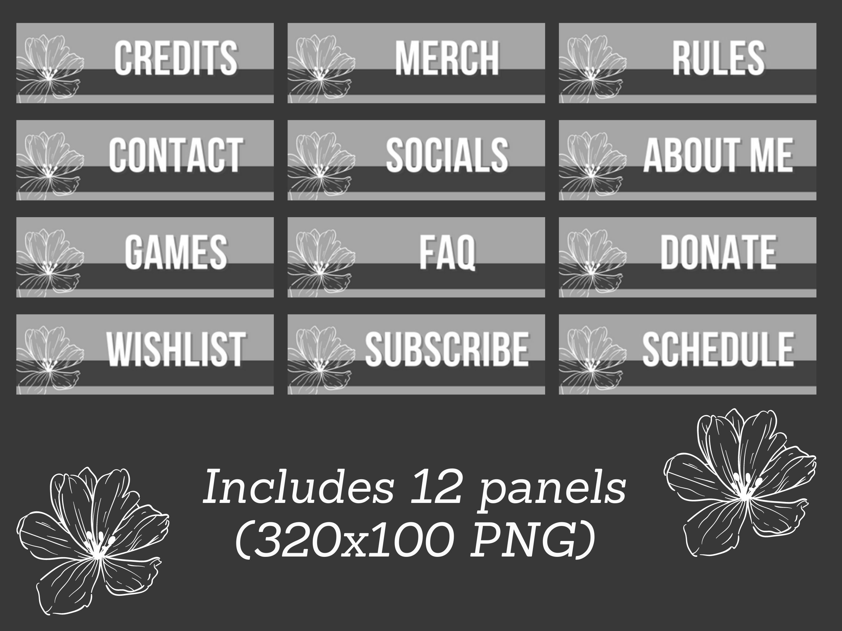 Twitch Panels Twitch Banner Twitch Background Twitch Etsy Canada