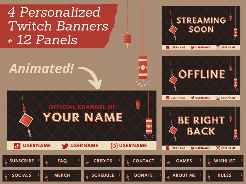 Animated Twitch Panel Twitch Banner Twitch Background Etsy