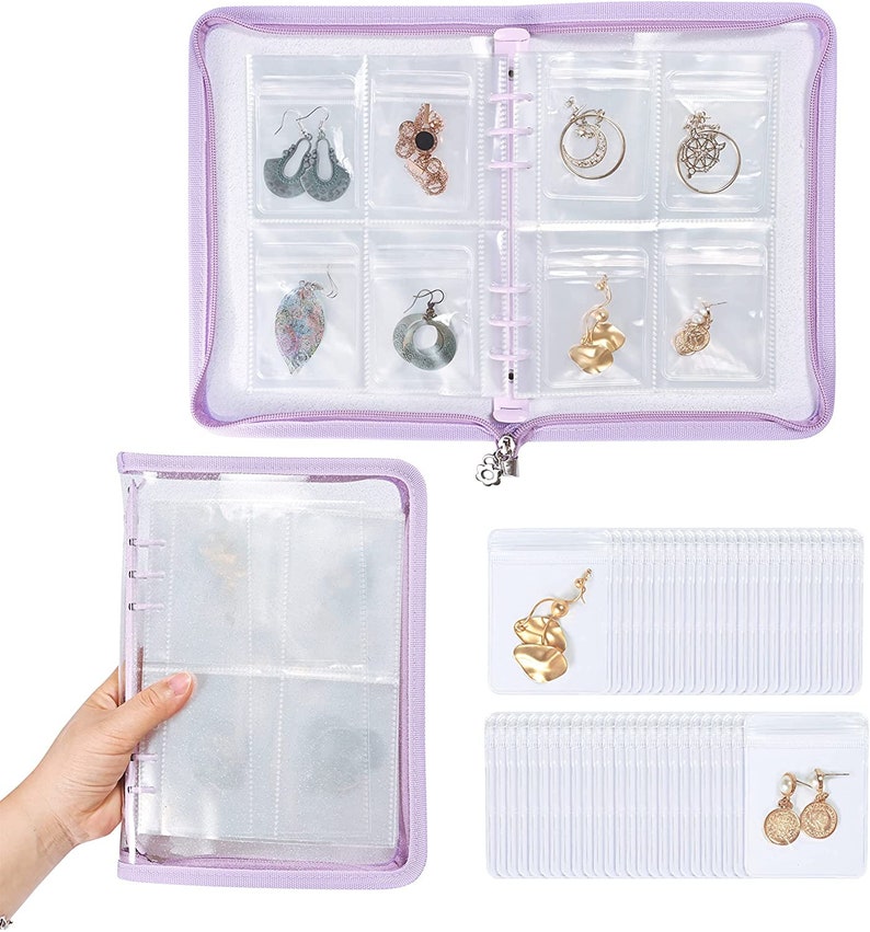Jewelry Organizer Travel Transparent Jewelry Storage Book 60 Etsy