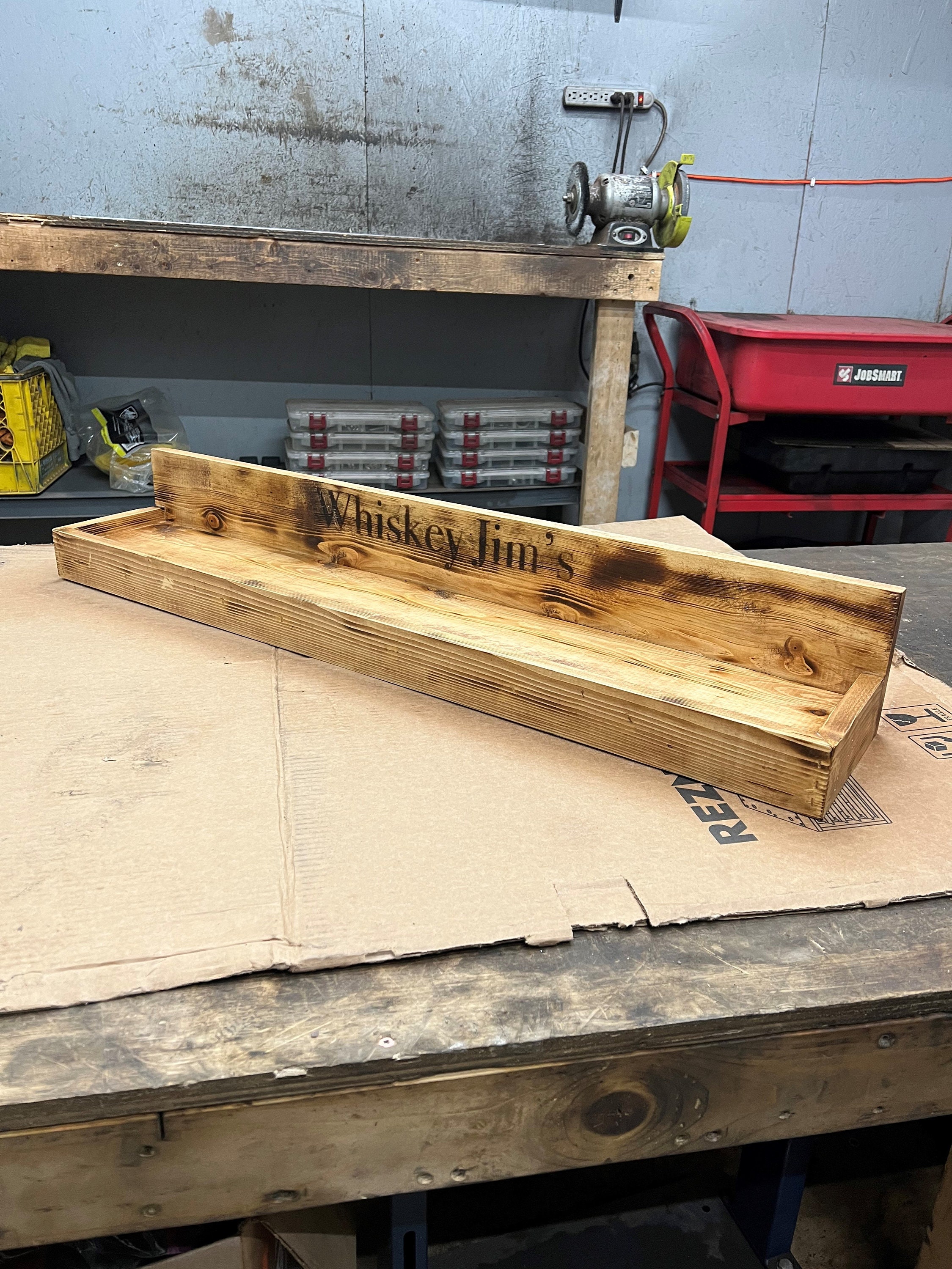 Rustic Liquor Shelf Etsy