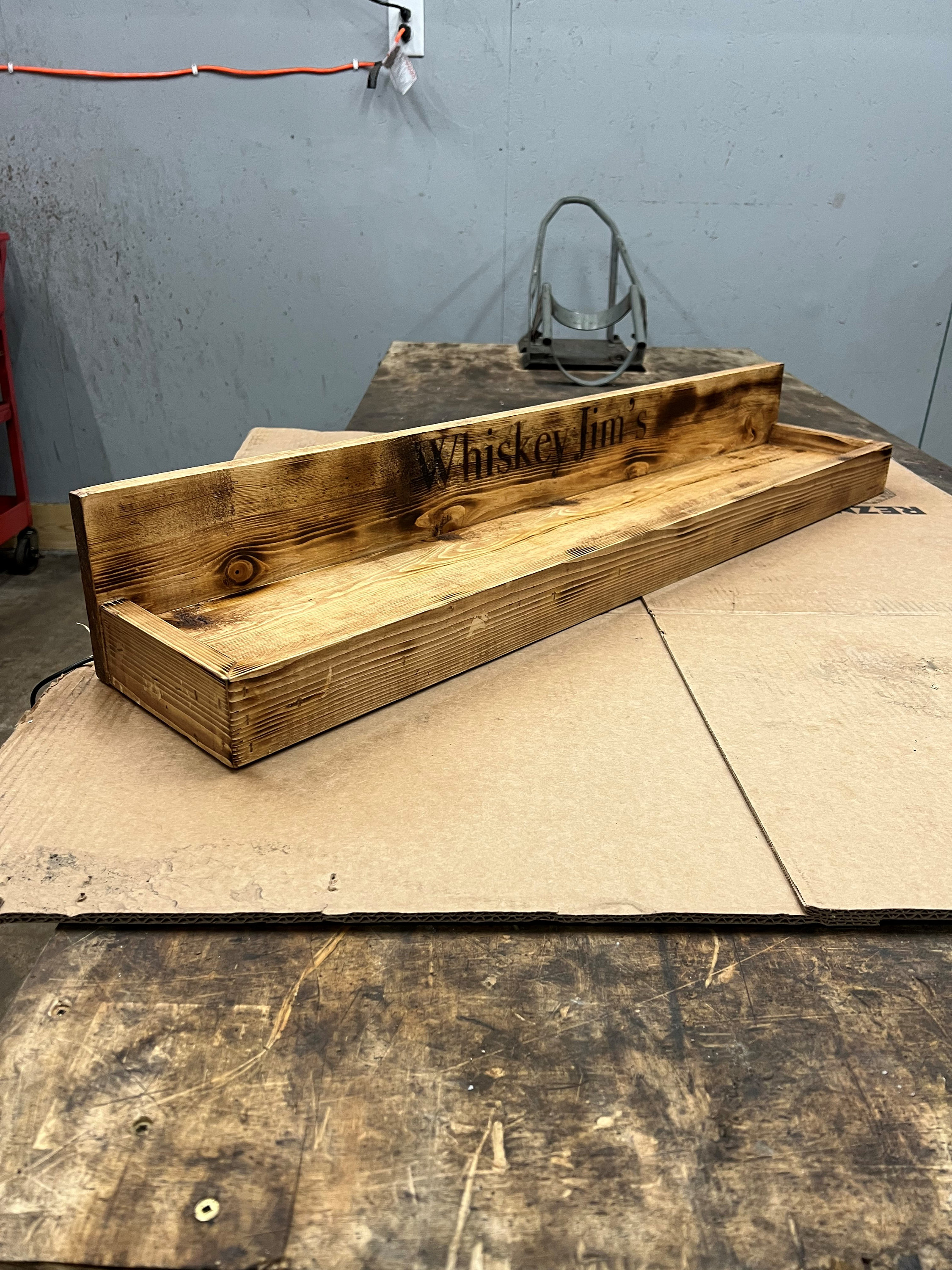 Rustic Liquor Shelf Etsy