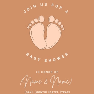 Terracotta Baby Shower Invitation