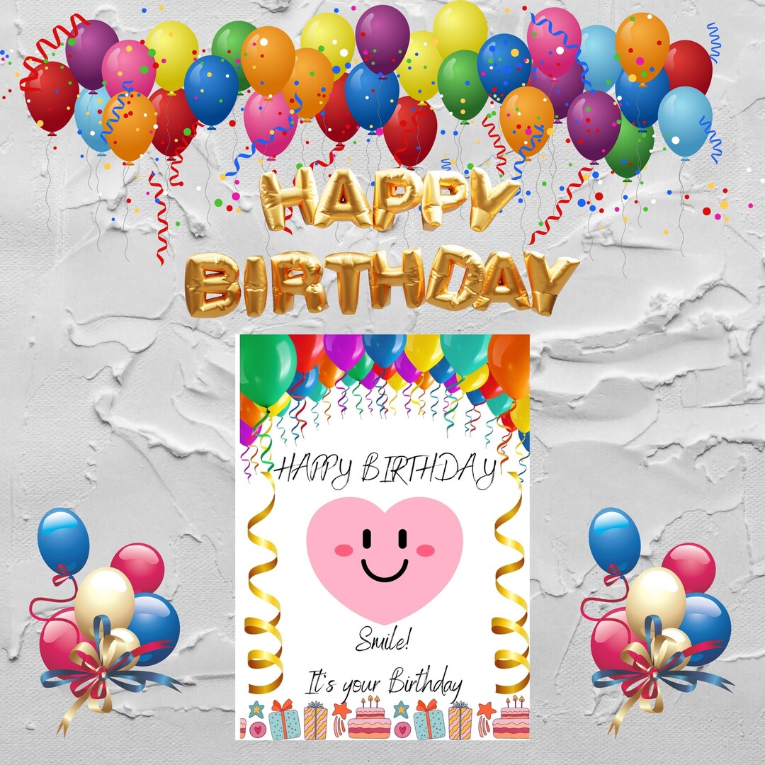 Printable Birthday Card, Greeting Cards, Birthday Cards, Child's ...