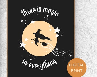 Halloween digital print // witch poster // halloween decor // halloween png // spooky season // autumn decor // fall decor // ghoul
