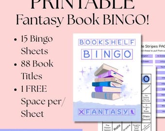 Fantasy Book Bingo Printable Sheets