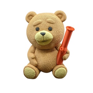 Fuzzy Ted the Bear: 4.5" Funny Statue | Vape Pen Holder | Bring Your Thunder Buddy Home Today!