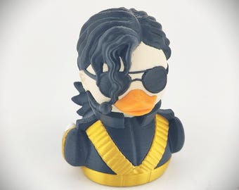MJ Duck – Halftime Edition | 90s Icon Inspired Collectible | Premium Hard Plastic Duck | Music Legend Gift | Unique Pop Culture Duck