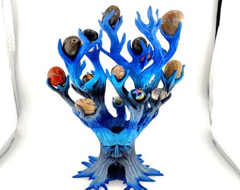 Mystical Tumble Tree Guardian - Hand Finished Metaphysical Display for Tumble Stones Crystals FREE SHIPPING