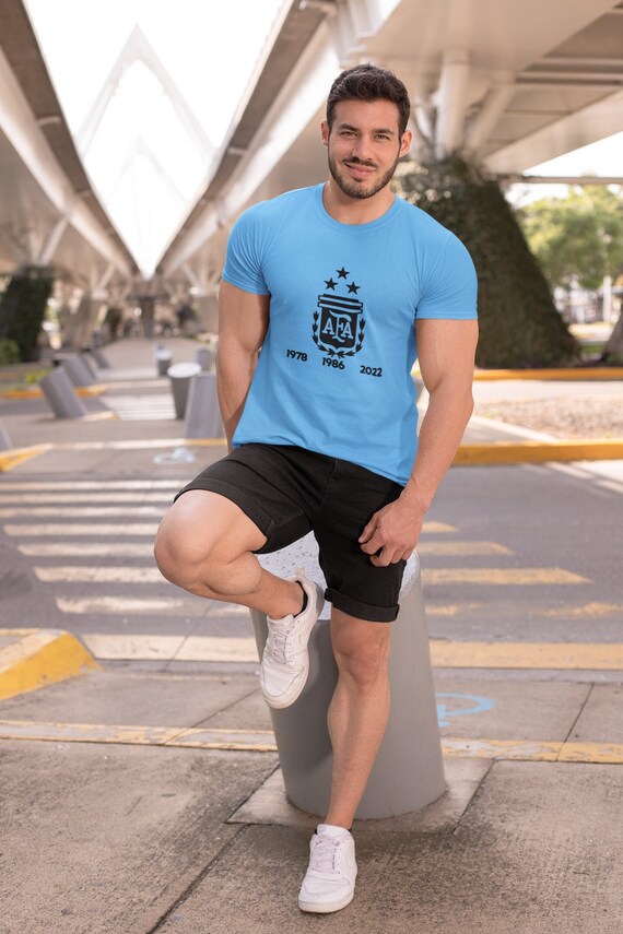 Argentina World Cup Champions T-Shirt, Messi, 3 Stars