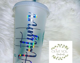 Personalized Starbucks Cup/Personalized Gift/Custom Gifts Teacher/Stocking Stuffer/Custom Tumbler/ Starbucks Cold Cup