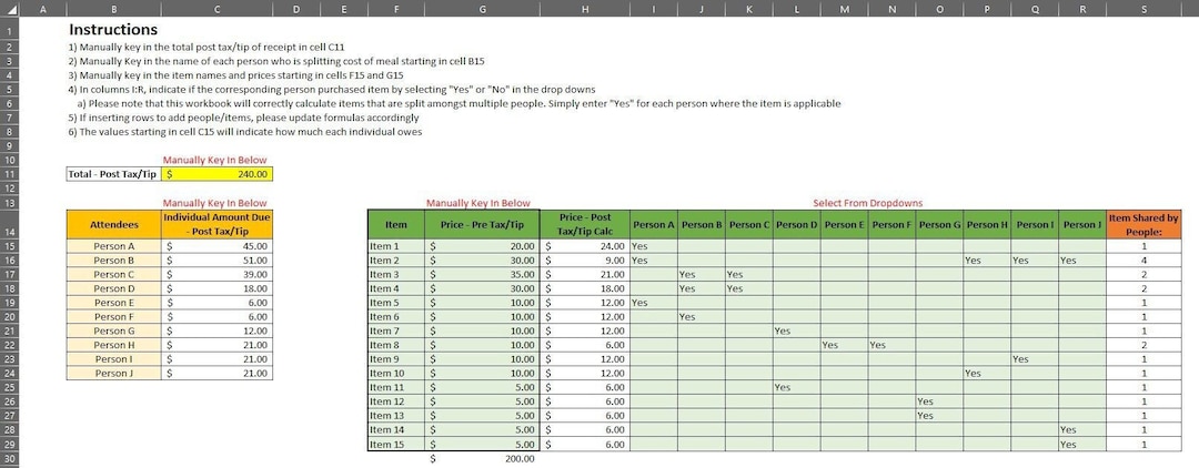 bill-split-calculator-for-individual-shared-items-etsy