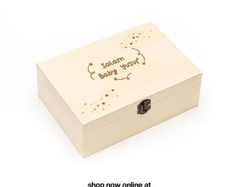 Personalised Wooden Box (25 x 20 x 10cm) for Gifts | Keepsake | Memories