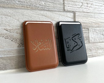 Personalised MagSafe Leather Wallet for your Phone