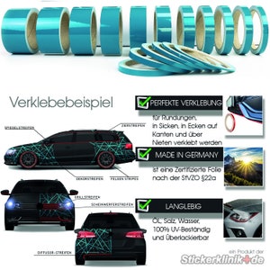 Volkswagen TIGUAN 2 x seitliche dünne Streifen Karosserie-Aufkleber  Grafik-Vinyl-Aufkleber