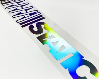 Static Damper Oilslick Sticker Front/Rear Window Holo Tuning Camper Lowcar Dapper Car Sticker Rainbow Car Lifestyle Front 14