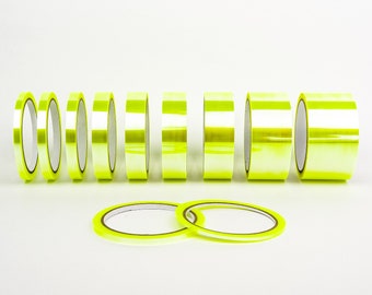 Neon Yellow Oilslick Transparent Sticker Decal Contour Tape Linestripes Rainbow Tuning Decor Stripe Film Car Sticker Rainbow