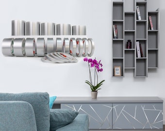 Contour tape silver metallic shine stripe sticker stripes sideboard cabinet wall sideboard kitchen cabinet decorative stripe