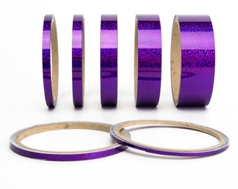 Hologram Purple Glitter Decorative Stripe Sticker Purple Oilslick Rainbow Sticker Tuning Stripe Film Car Sticker Rainbow Motorcycle MTB
